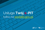 Baner z napisem Usługa Twój e-PIT tylko na podatki.gov.pl