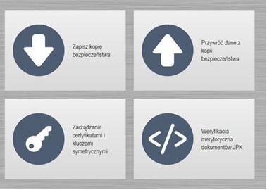 Widok ekranu aplikacji Klient JPK 2.0