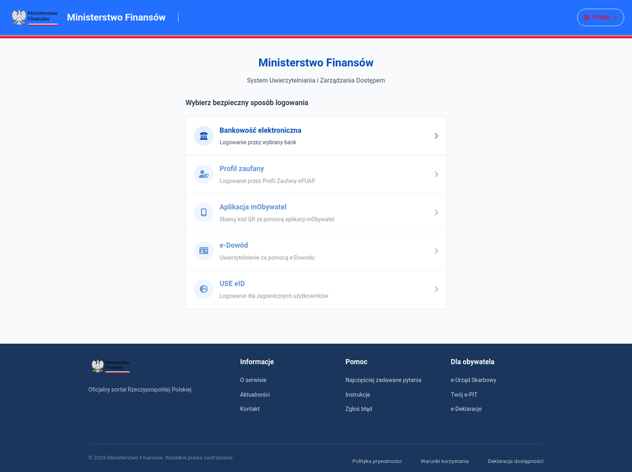 grafika przedstawiająca falszywą stronę internetową Ministerstwa Finansów