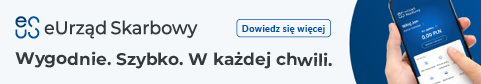 grafika z napisem eUrzad skarbowy.Szybko.Wygodnie. W każdej chwili. W ramce napis: dowiedz się więcej. Dłoń trzymająca smartfon