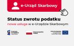 baner z napisem status zwrotu podatku nowa usługa w e-Urzędzie Skarbowym