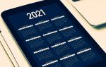 grafika przedstawiająca kalendarz na 2021 rok w telefonie komórkowym
