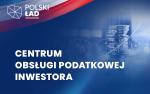 Grafika z logo Polski Ład i napis Centrum Obsługi Podatkowej Inwestora