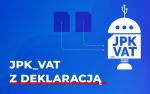 Na niebieskim tle-z prawej strony robot z napisem JPK VAT