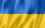 Flaga Ukrainy, na górze kolor niebieski, a dole żółty