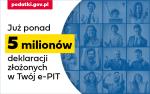 grafika z napisem Już ponad 5 mln deklaracji złożonych w Twój e-PIT