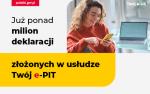 grafika z napisem Już ponad milion deklaracji złożonych w usłudze Twój e-PIT