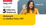 grafika za napisem Już ponad 5 milionów deklaracji  złożonych w usłudze Twój e-PIT