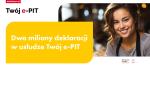 grafika z napisem Dwa miliony deklaracji w usłudze Twój e-PIT