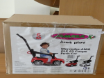 pudło tekturowe z obrazkiem jeździka