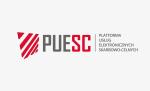 grafika z napisem PUESC. Platforma Usług Elektronicznych Skarbowo-Celnych