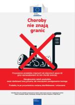 Plakat.Choroby nie znają granic.
