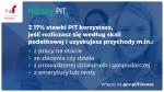 Informacja o Niższym PIT o treści: Z 17% stawki PIT korzystasz, jeśli rozliczasz się według skali podatkowej i uzyskujesz przychody między innmi z pracy na etacie, ze zlecenia czy dzieła, z prowadzonej działalności gospodarczej, z emerytury lub renty. Więcej na gov.pl/finanse
