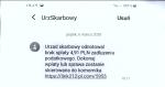 Grafika przedstawiająca przykładowy fałszywy sms